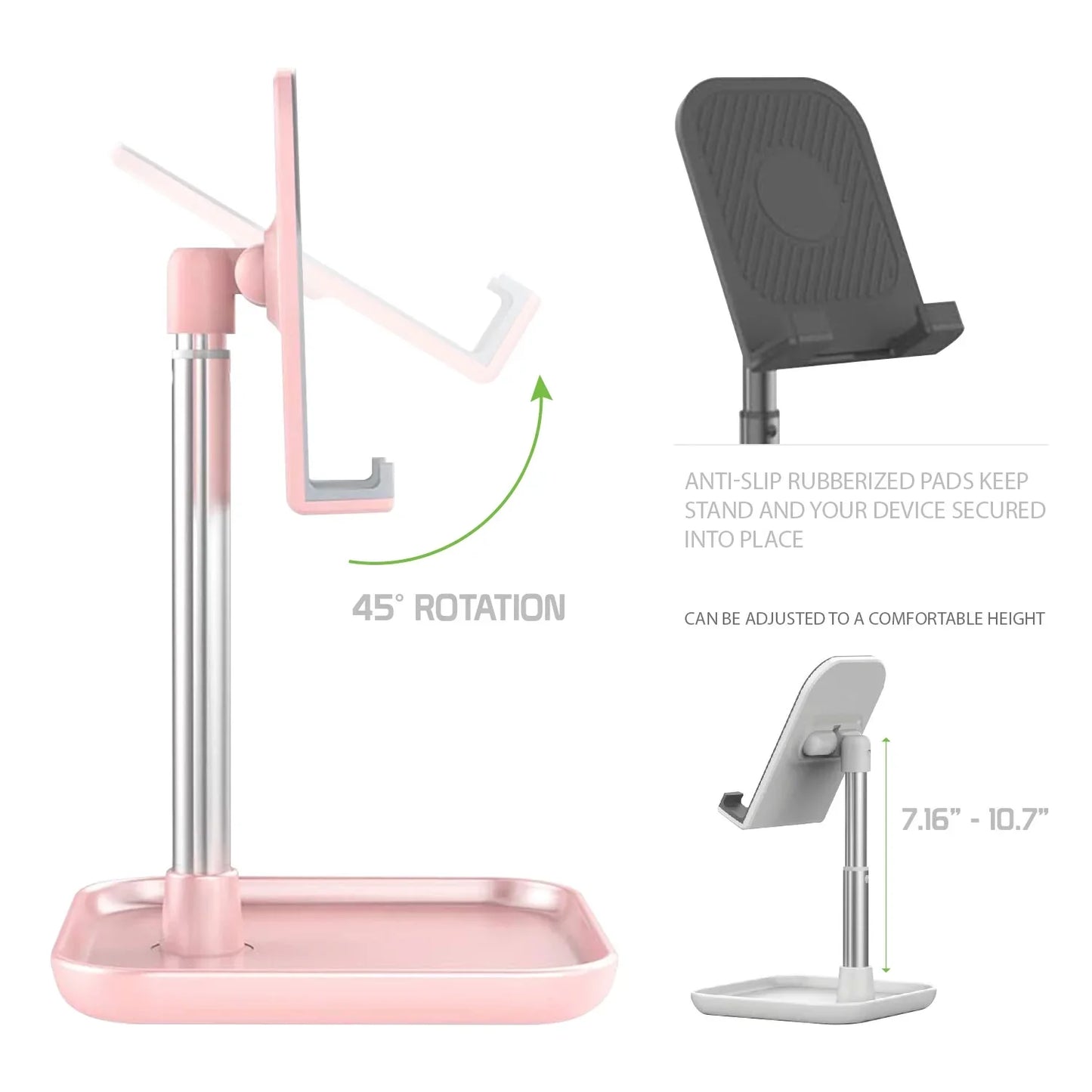Adjustable Desktop Smartphone and Tablet Stand