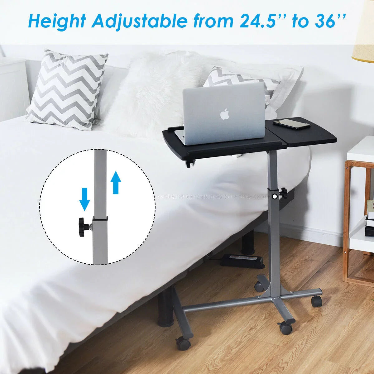 Rolling Laptop Notebook Desk Stand