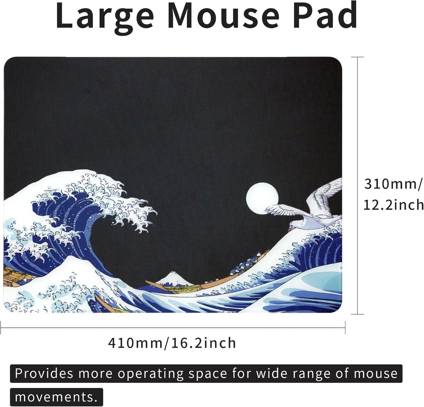 Black Coral Sea Glass Mousepad