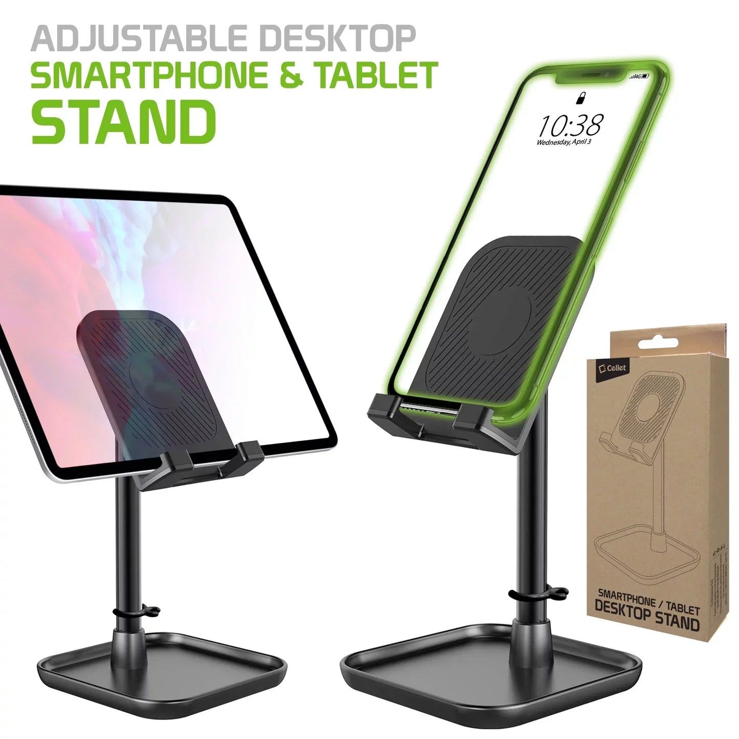 Adjustable Desktop Smartphone and Tablet Stand