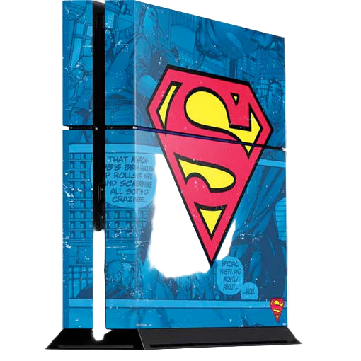 DC Comics Superman Logo Background Pattern PS4 Console Skin